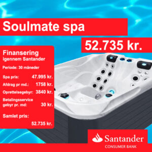 Soulmate spa bad finansiering igennem santander consumer bank hos Solbadet