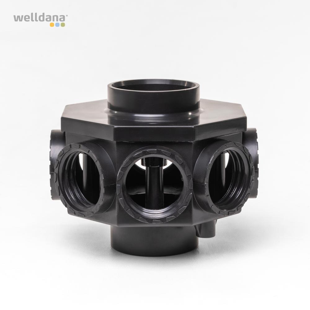 Collector hoved f. Bilbao filter f. 8 arm 1 1/2" Topmonteret