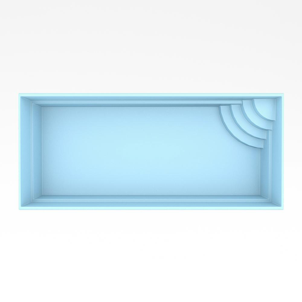 Fiber pool model Rom 7 x 3,5 x 1,5 m