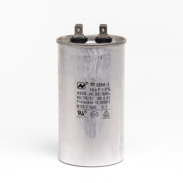 Compressor Capacitor 34 uf f. 34-180100 + 105 + 120